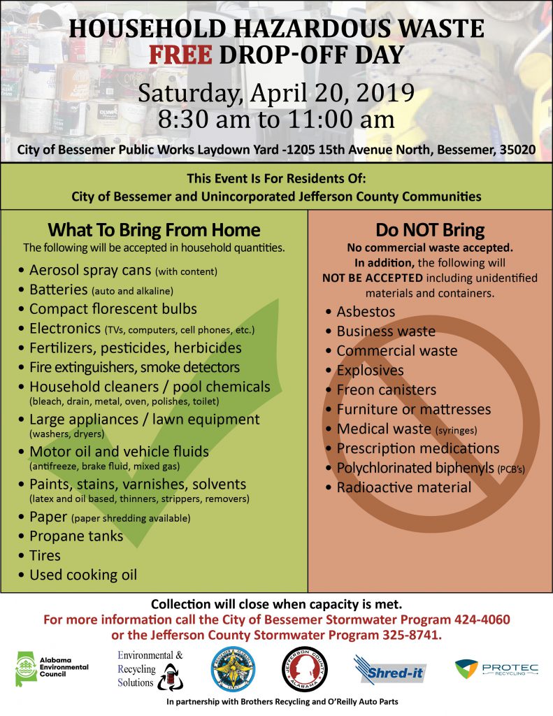 Household Hazardous Waste Free Drop-Off Day on April 20 – The City of ...