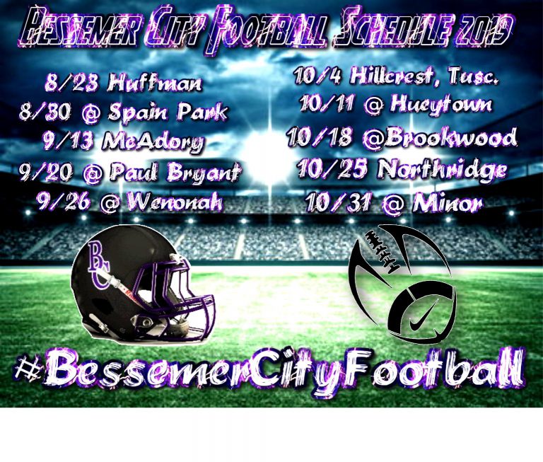 The Bessemer City High School Football Purple Tigers open the season at home against Huffman on August 23.