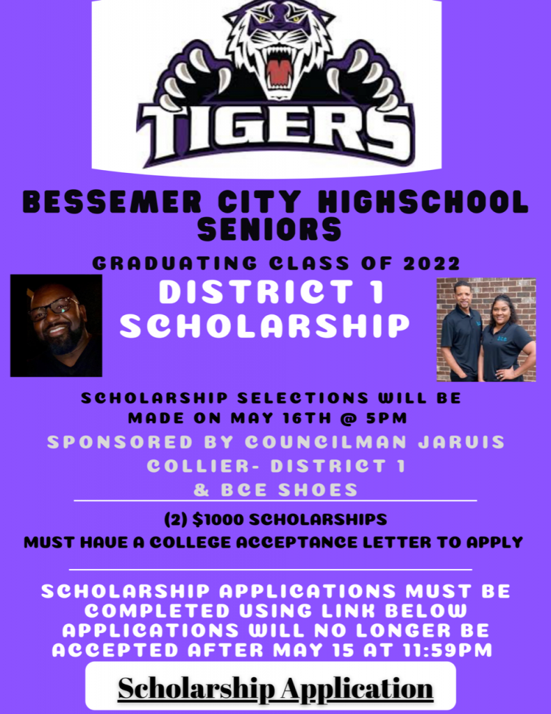 Bessemer City High School Senior Scholarship The City of Bessemer